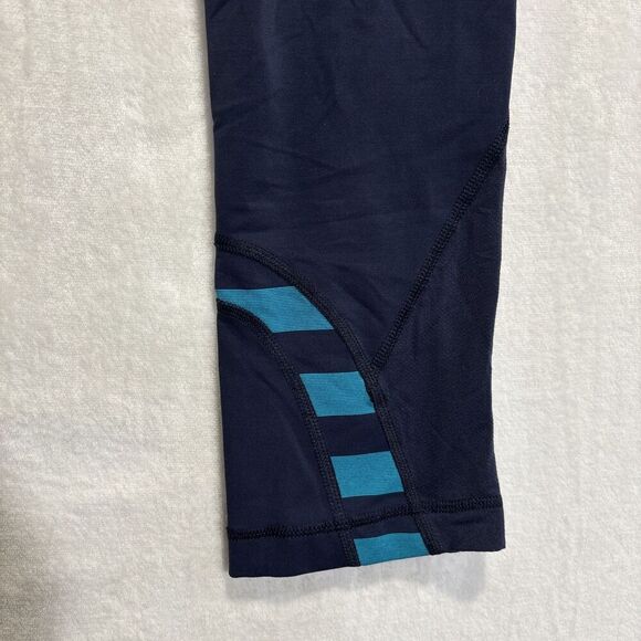 Lululemon Run Inspire Crop II Inkwell Quilt Winter Micro Macro Stripe Surge 6 - Picture 6 of 14